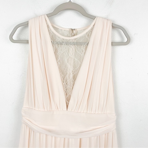 Lulu’s Dreamy Devotion Gardenia Lace Sleeveless Maxi Bridal Wedding Dress Sz L - Picture 5 of 11